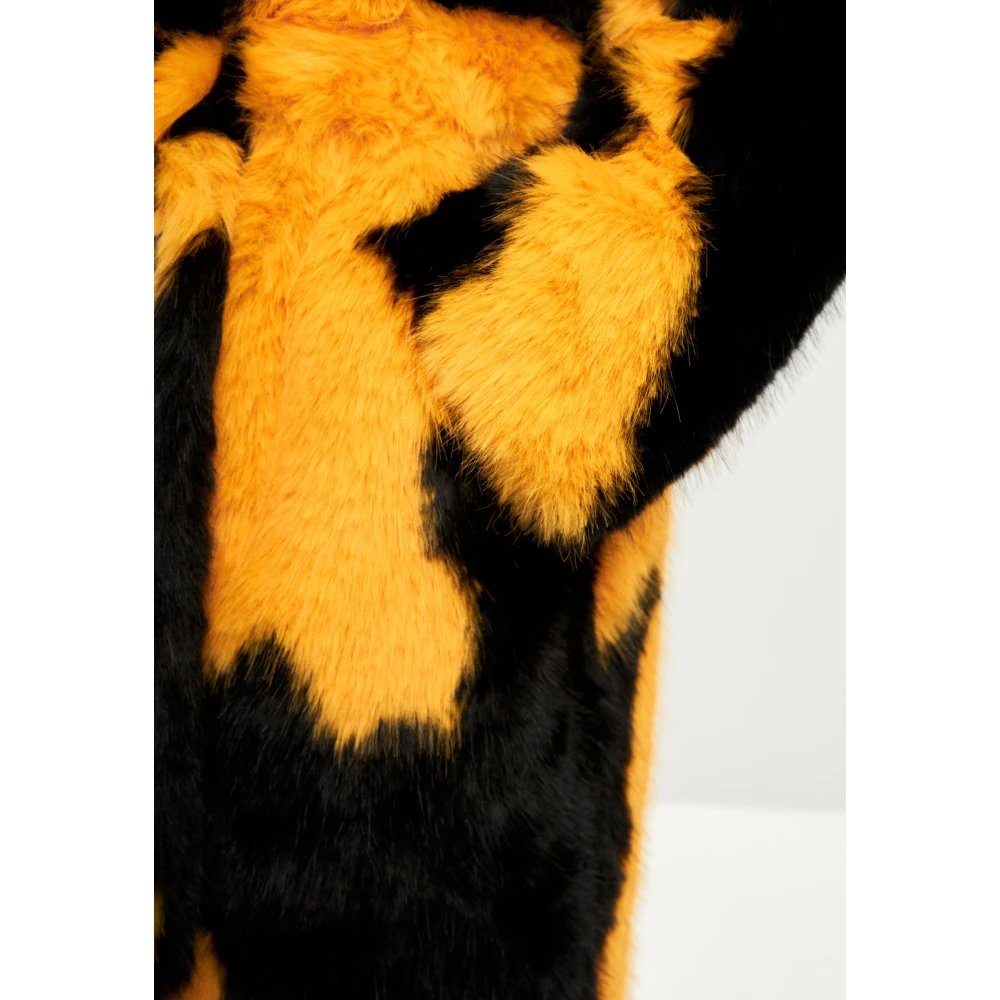 Cesare Gaspari Luxe Faux Fur Winterjas Yellow Dames