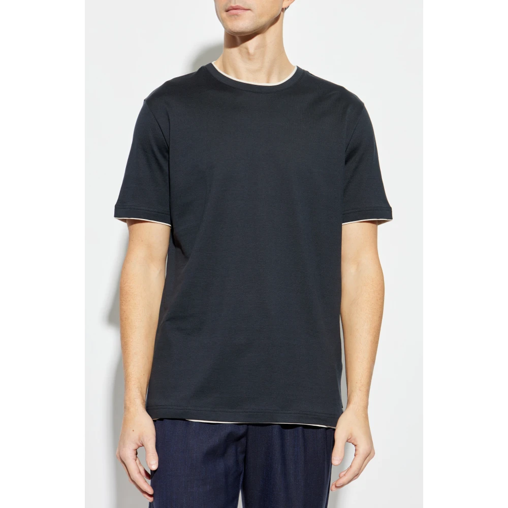 Eleventy Katoenen T-shirt Black Heren