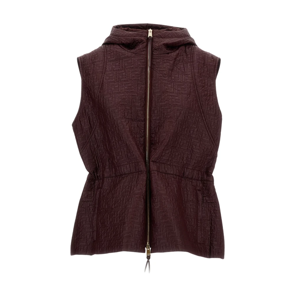Fendi Damen Rot Jacken, Mgröße: