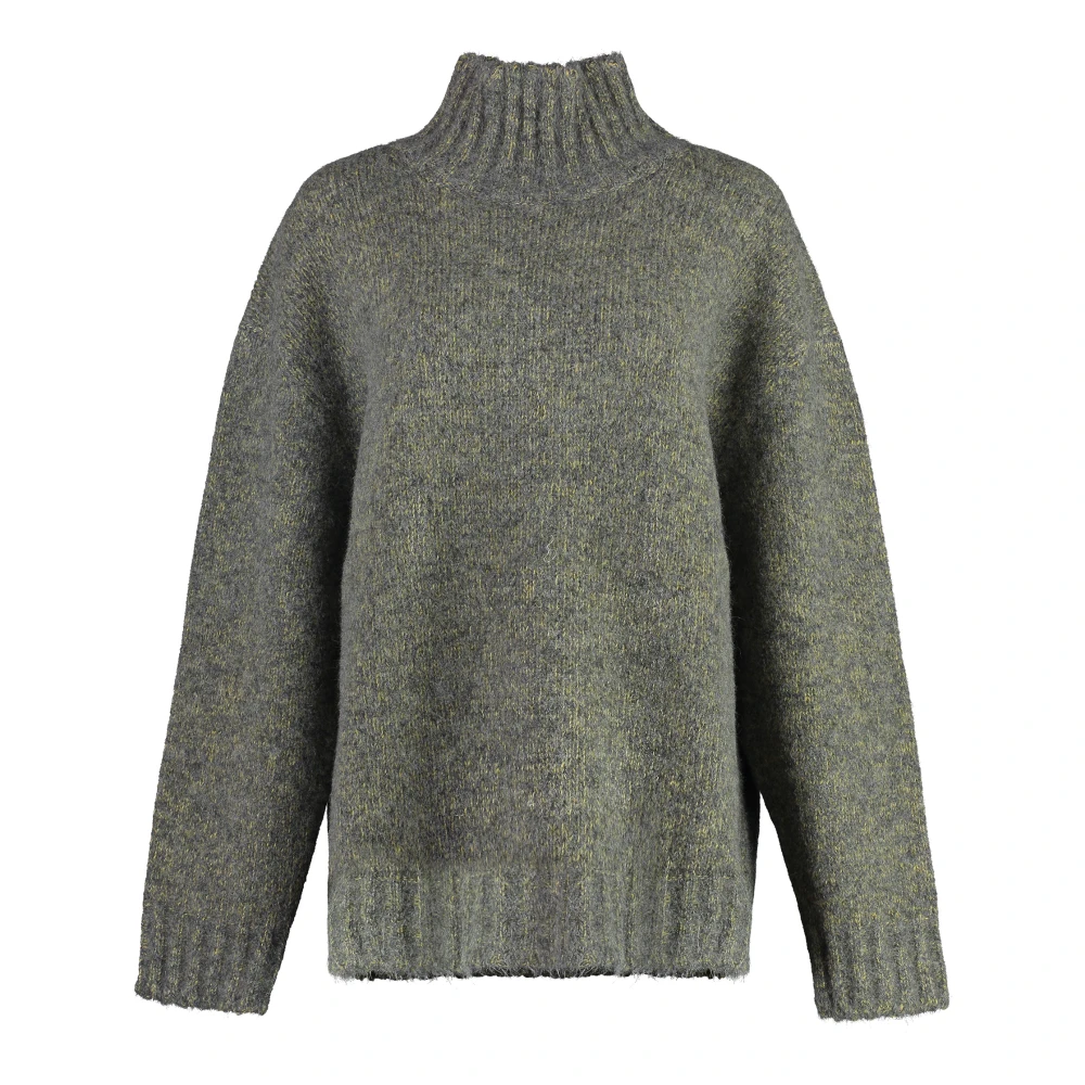 Jil Sander Gezellige Alpaca Wol Pullover Green Dames