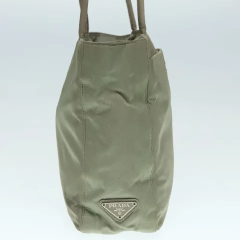 Prada Vintage Pre-owned Leather handbags Green Dames