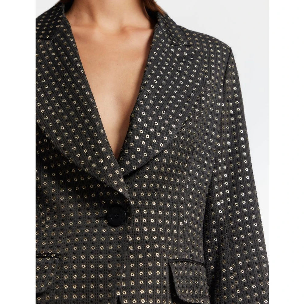Ines De La Fressange Paris Gaelle zwart geborduurd jasje Black Dames