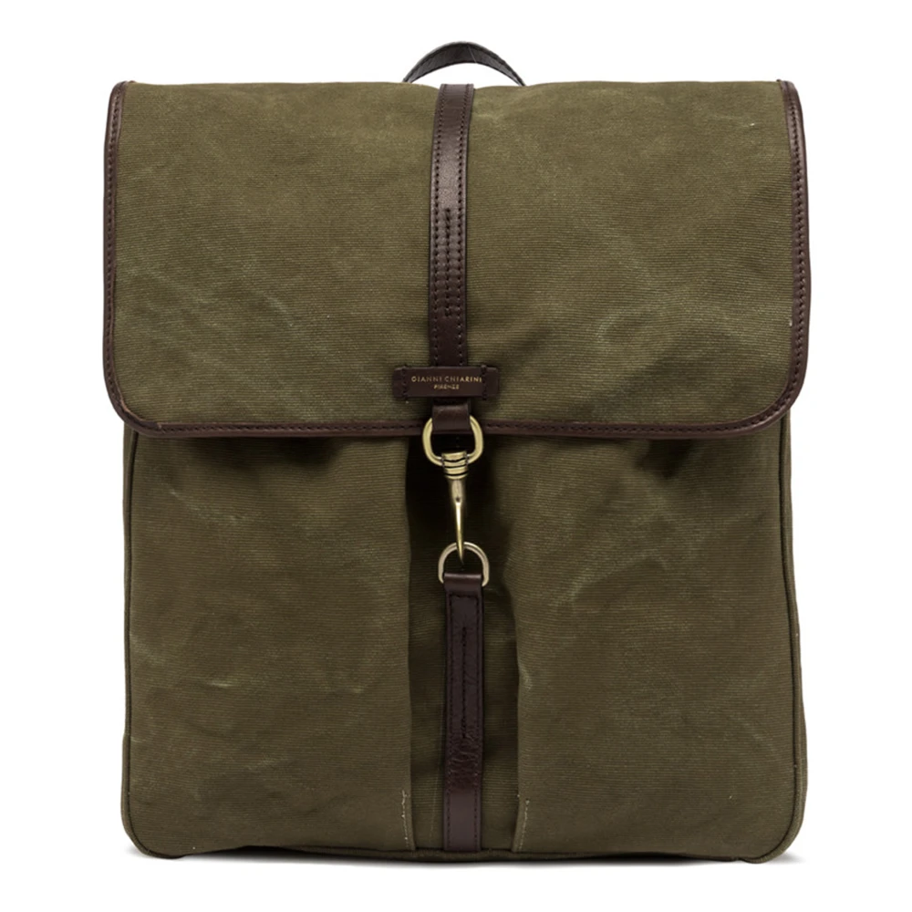 Gianni Chiarini Militaire Stijl Tas in Berlijn Green Heren