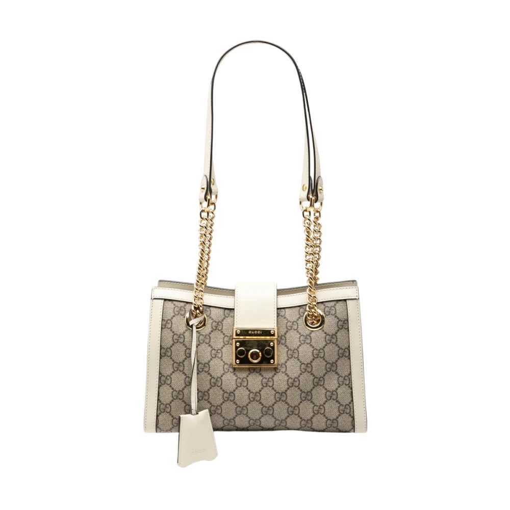 Gucci Vintage Women's Brown Pre-Owned Vintage Monogram Chain Shoulder Bag