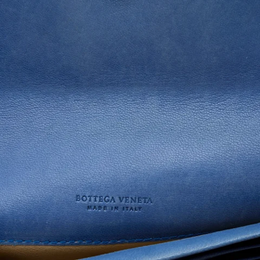 Bottega Veneta Vintage Pre-owned Leather wallets Blue Dames