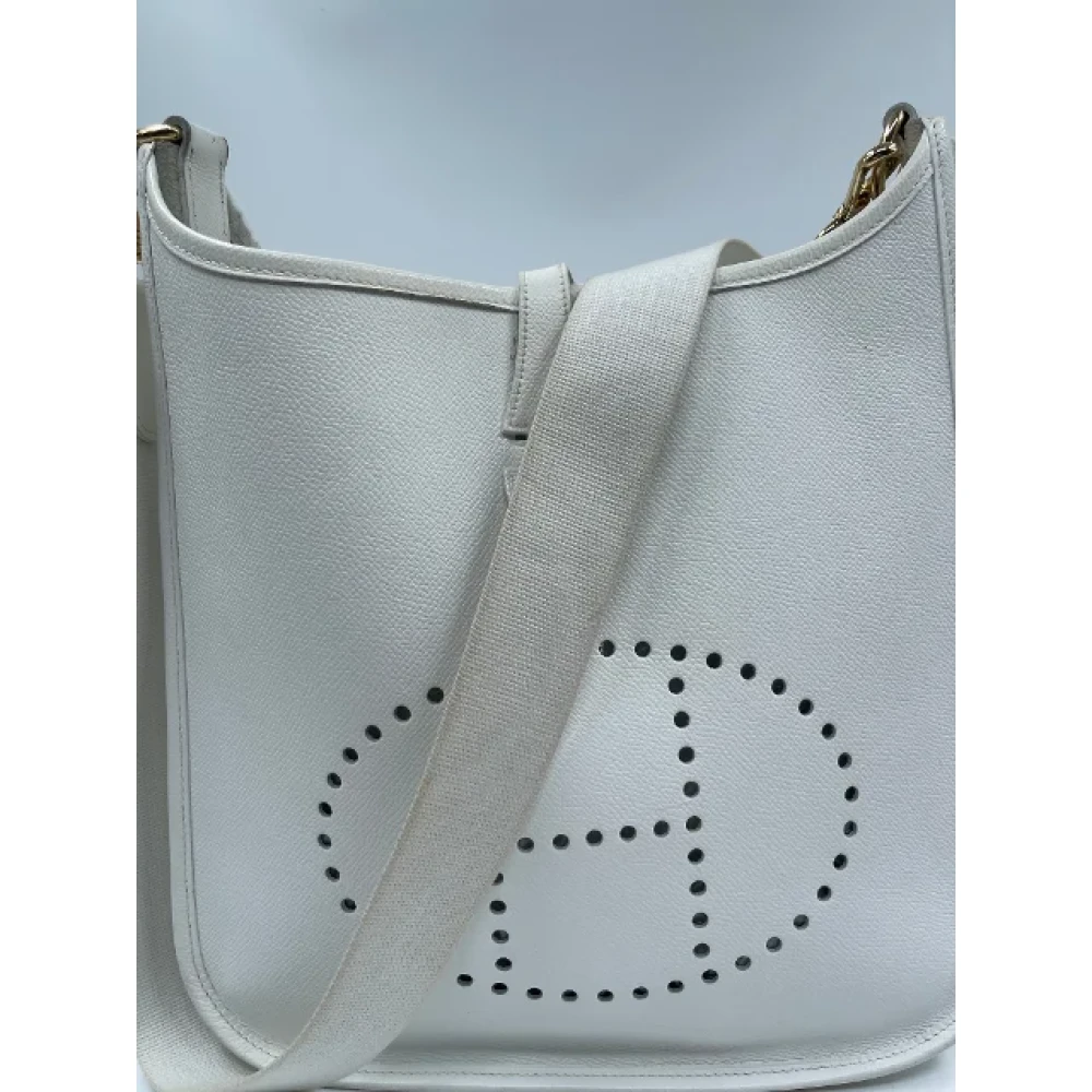 Hermès Vintage Pre-owned Leather shoulder-bags White Dames
