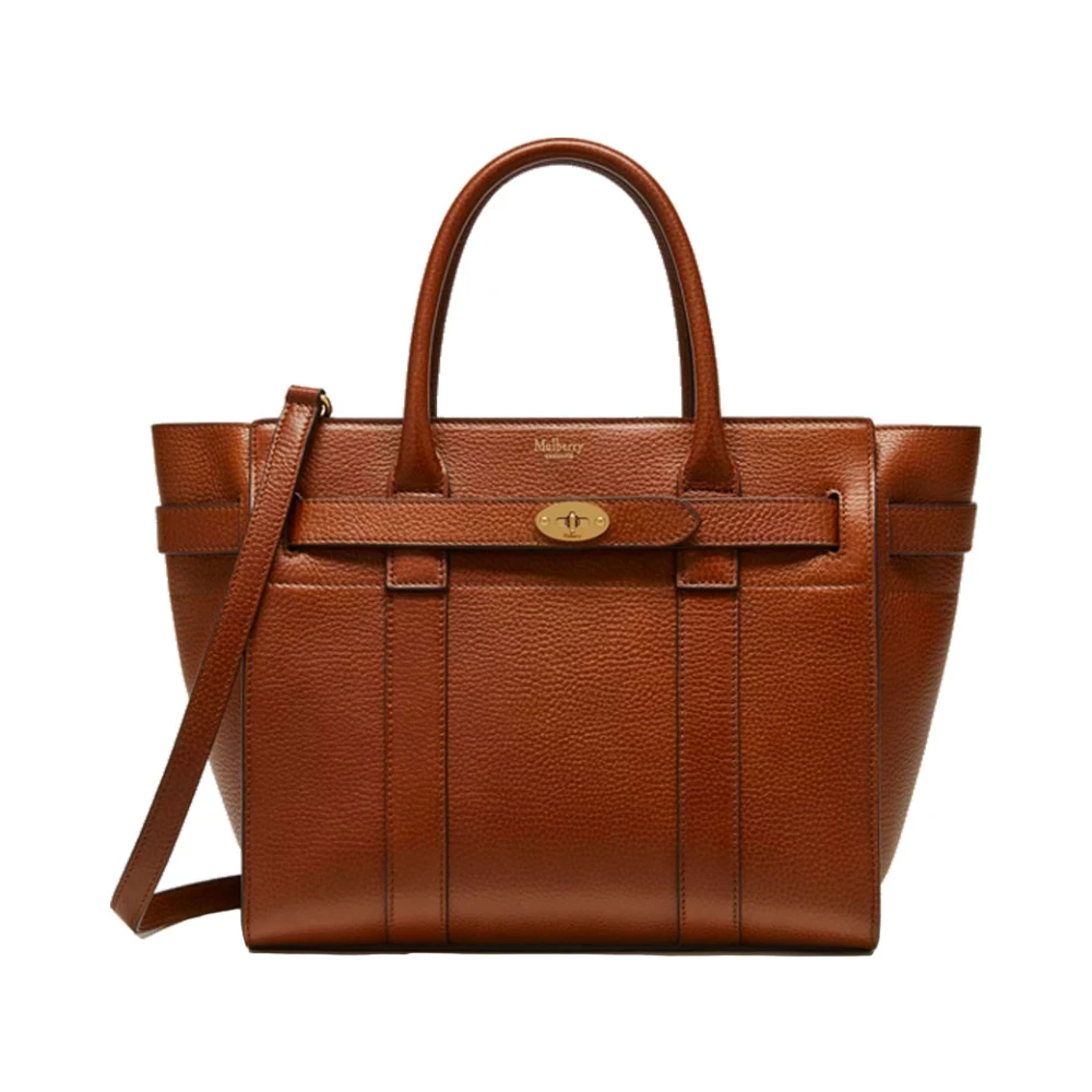 Mulberry Kleine Bayswater Tote Bag met Rits Brown Dames