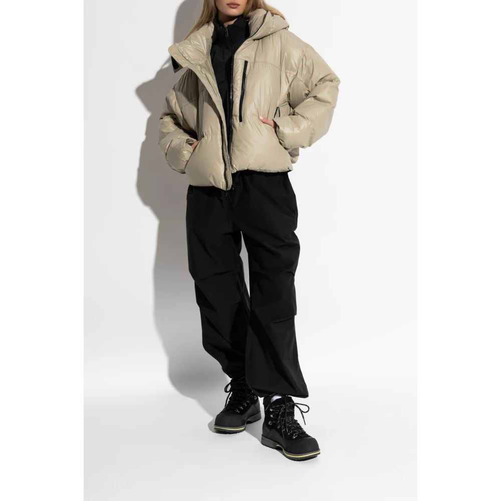 adidas by stella mccartney Geïsoleerde Jas met Logo Beige Dames