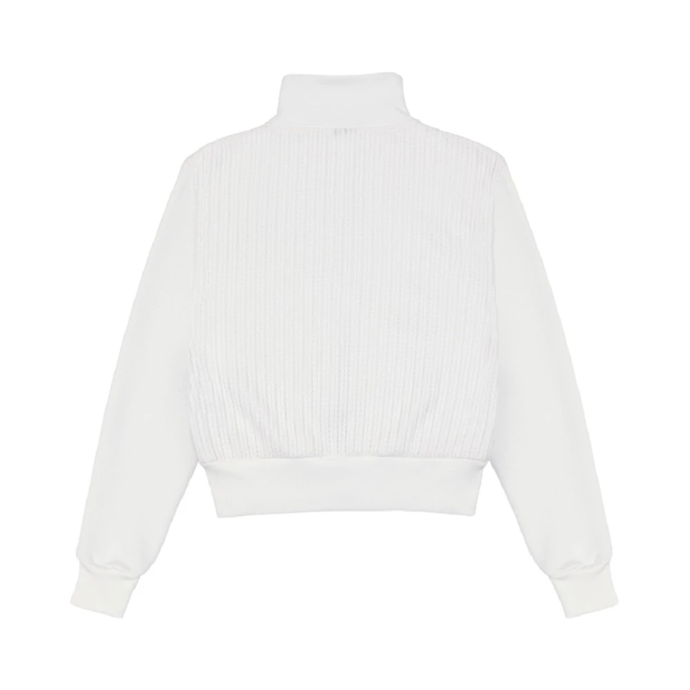 Colmar Witte Vlecht Sweatshirt Aw24 White Dames