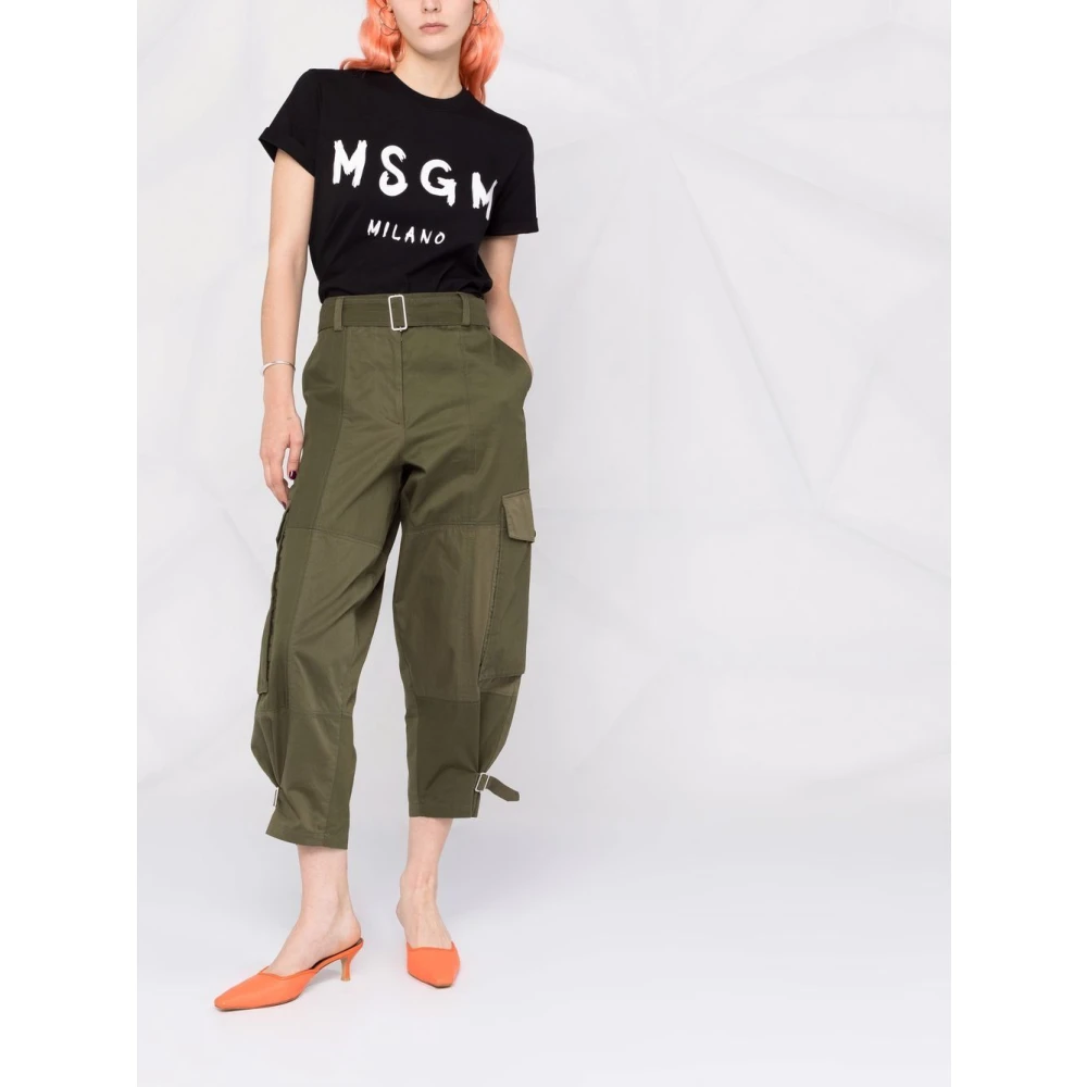 Msgm Katoenen T-shirt Black Dames