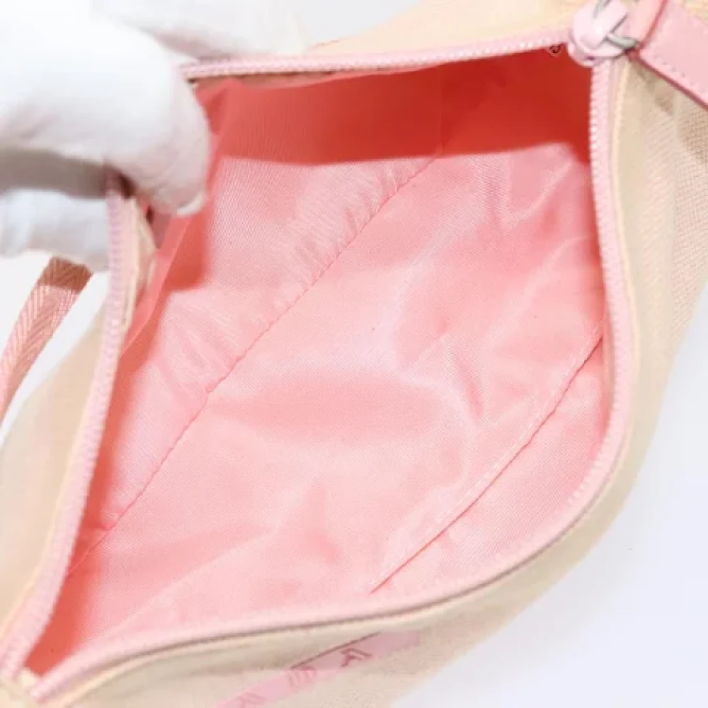 Prada Vintage Pre-owned Canvas clutches Pink Dames