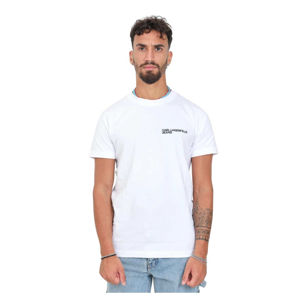Karl Lagerfeld Heren Slim Fit Korte Mouw T-Shirt White Heren