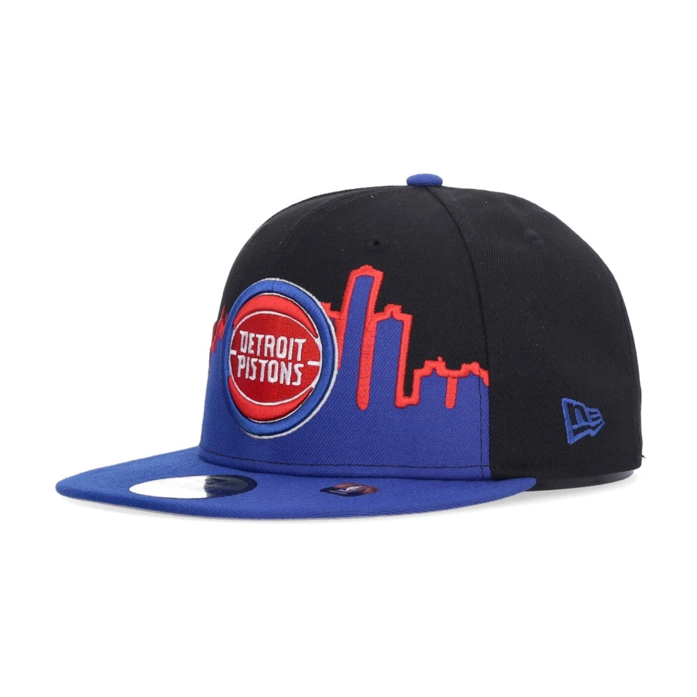 New Era NBA Detroit Pistons Flat Peak Cap Black, Herr