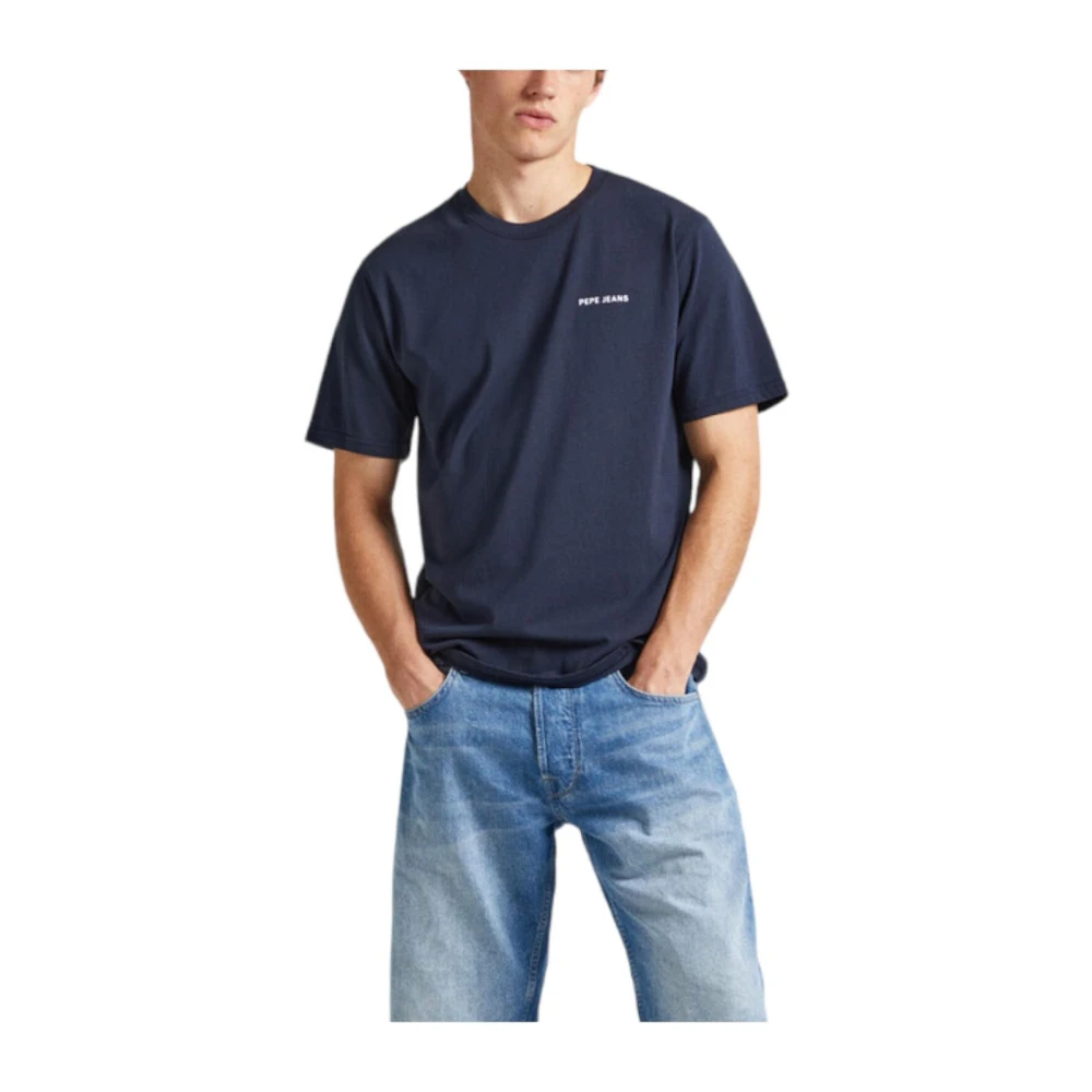 Pepe Jeans Minimalistisch Nautisch Design T-shirt Blue Heren
