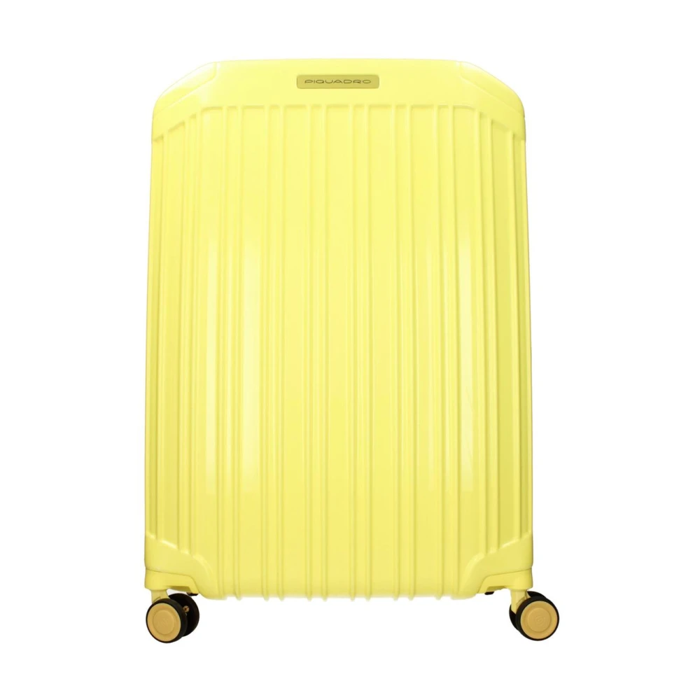 Piquadro Women's Yellow Polycarbonate Trolley With Tsa Closure