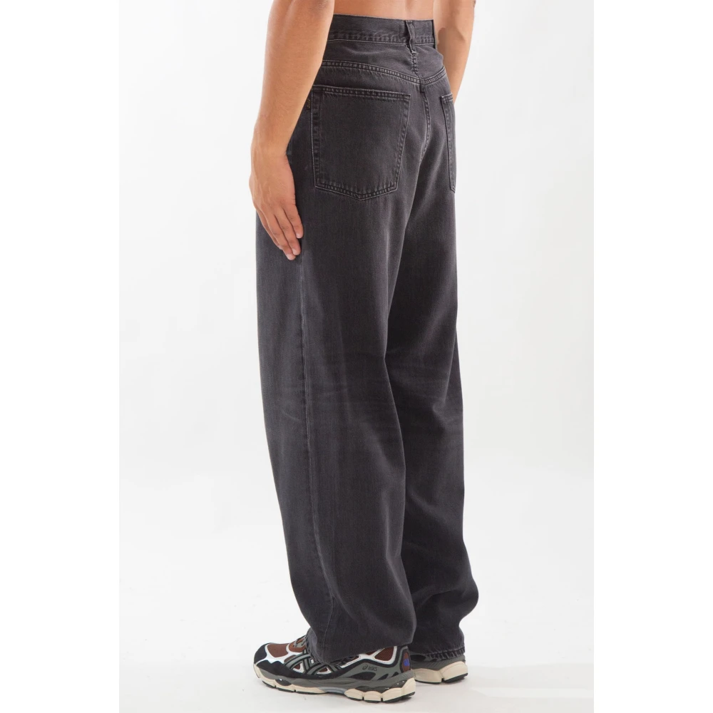 Haikure Black Wash Loose Jeans Black Heren