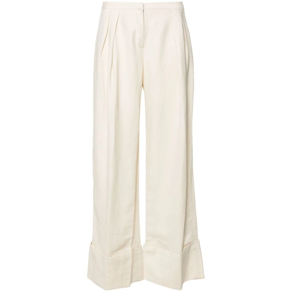 Faithfull the Brand Zand Beige Op Maat Gemaakte Wijde Broek Beige Dames