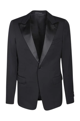 Svart Ylleblazer Stilfull Formell