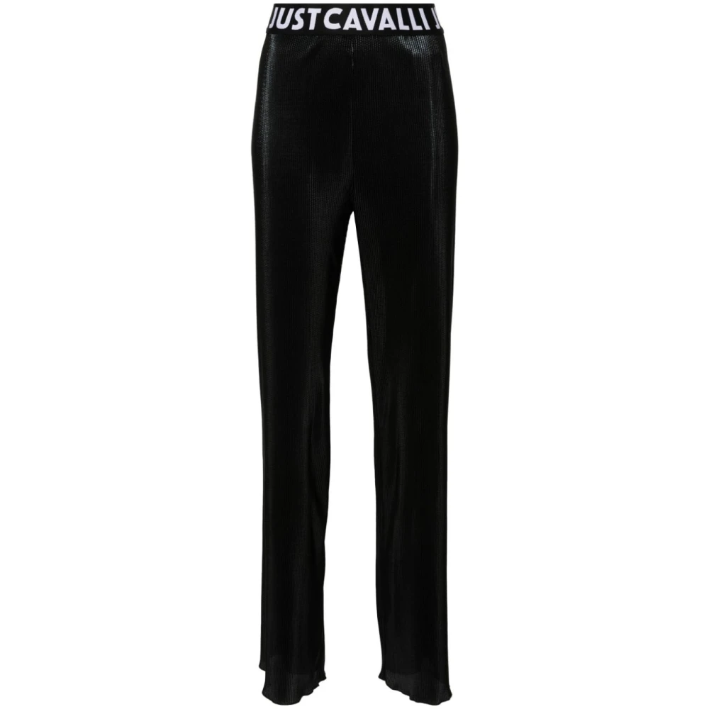 Just Cavalli Zwarte Broek met Pantalone Detail Black Dames