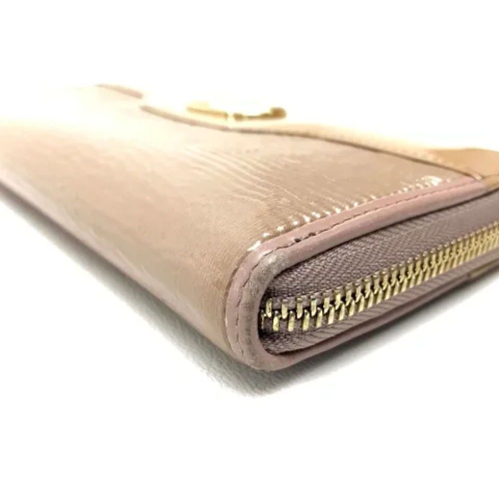 Bvlgari Vintage Pre-owned Leather wallets Beige Dames