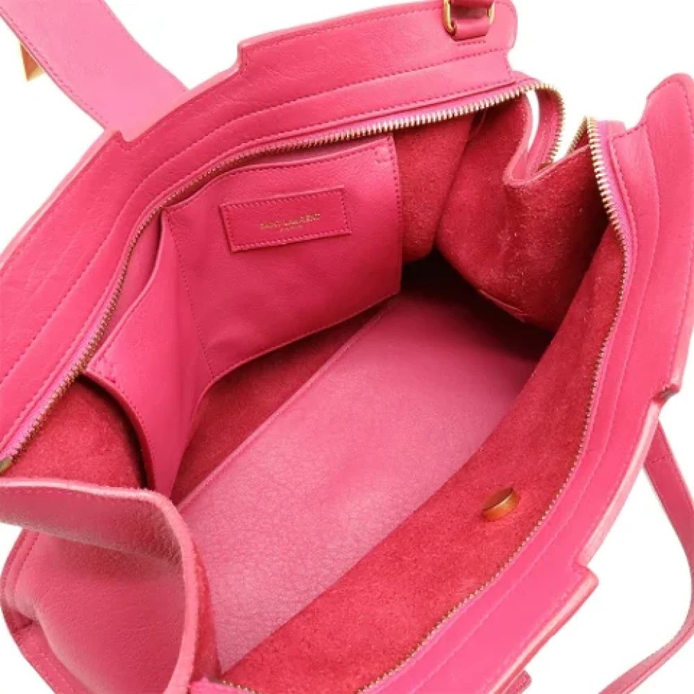 Yves Saint Laurent Vintage Pre-owned Leather handbags Red Dames