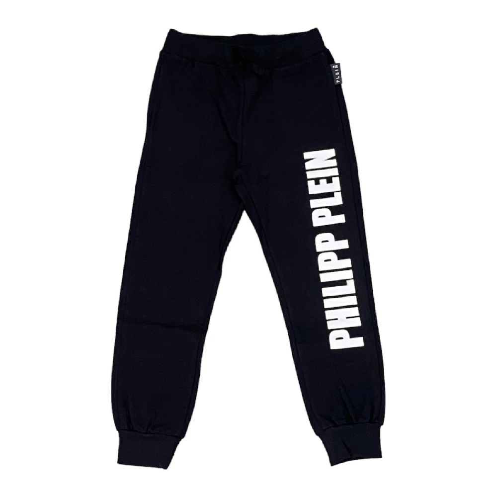 Philipp Plein Boys Black Slim Fit Kids Trousers