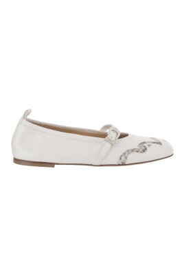 Ballerines en cuir Mod'8 blanche neuves modèle Baby Luse taille 21 (pa