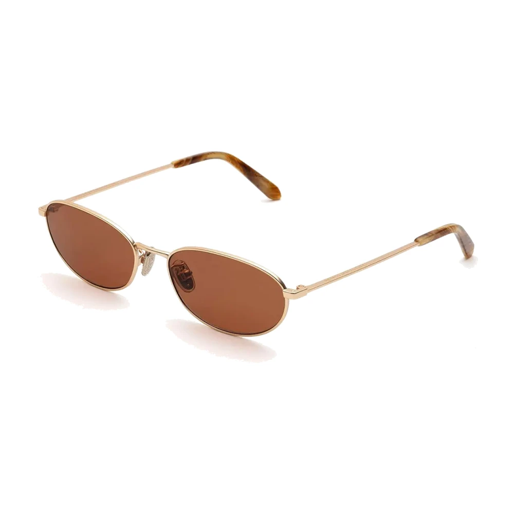 Retrosuperfuture Unisex Brown V21 Uovo Graffiato Sunglasses Metal Gold Geometric Normal - Image 2
