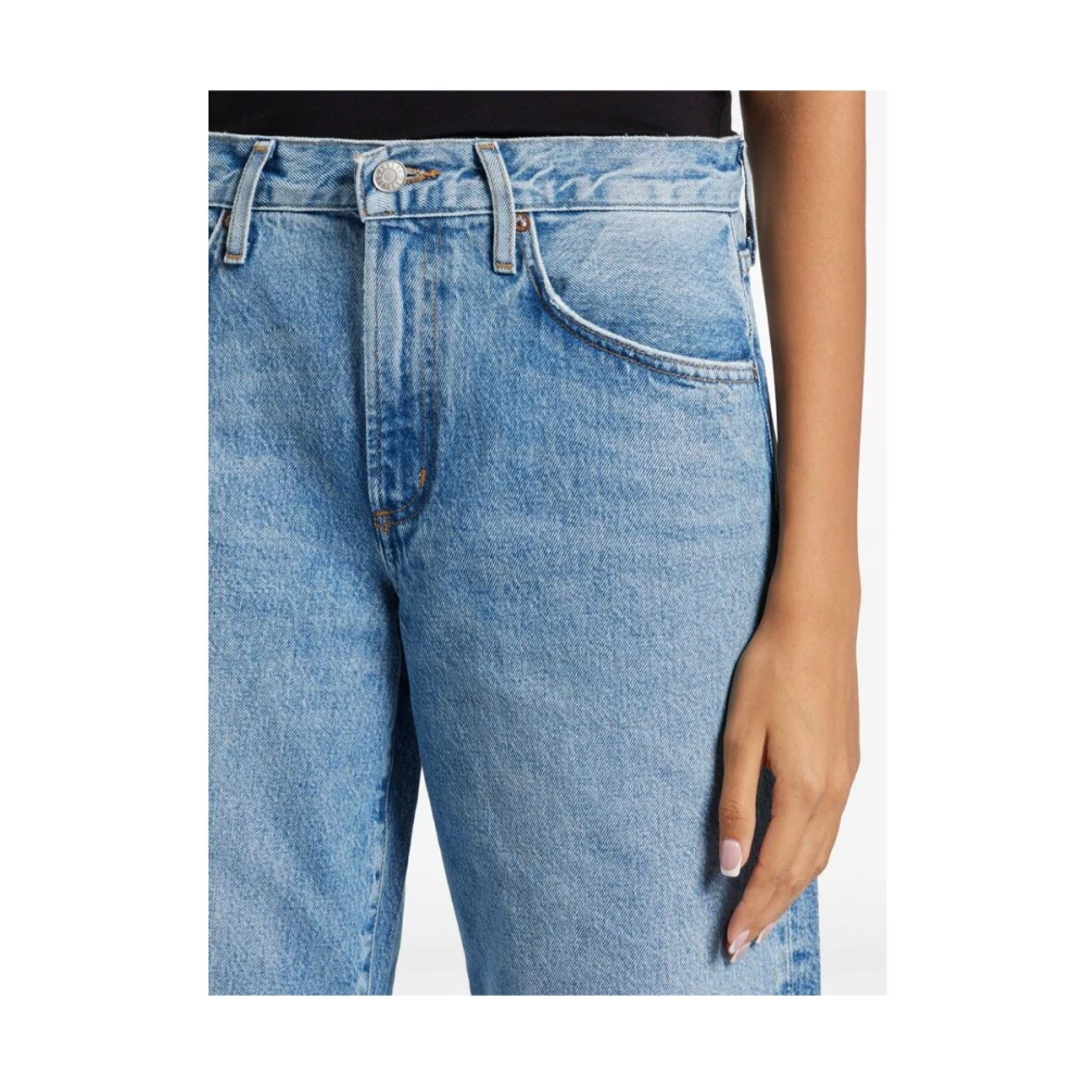 Agolde Blauwe Wide Leg Denim Jeans Blue Dames