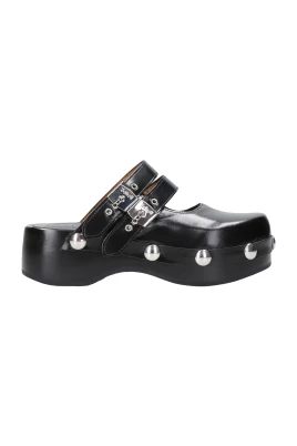 Studded Leather Clog