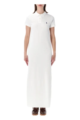Cotton Mesh Polo Dress