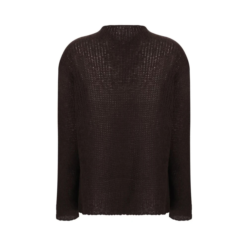 The Row Kasjmier Helios Pullover Geribbelde Ronde Hals Brown Dames