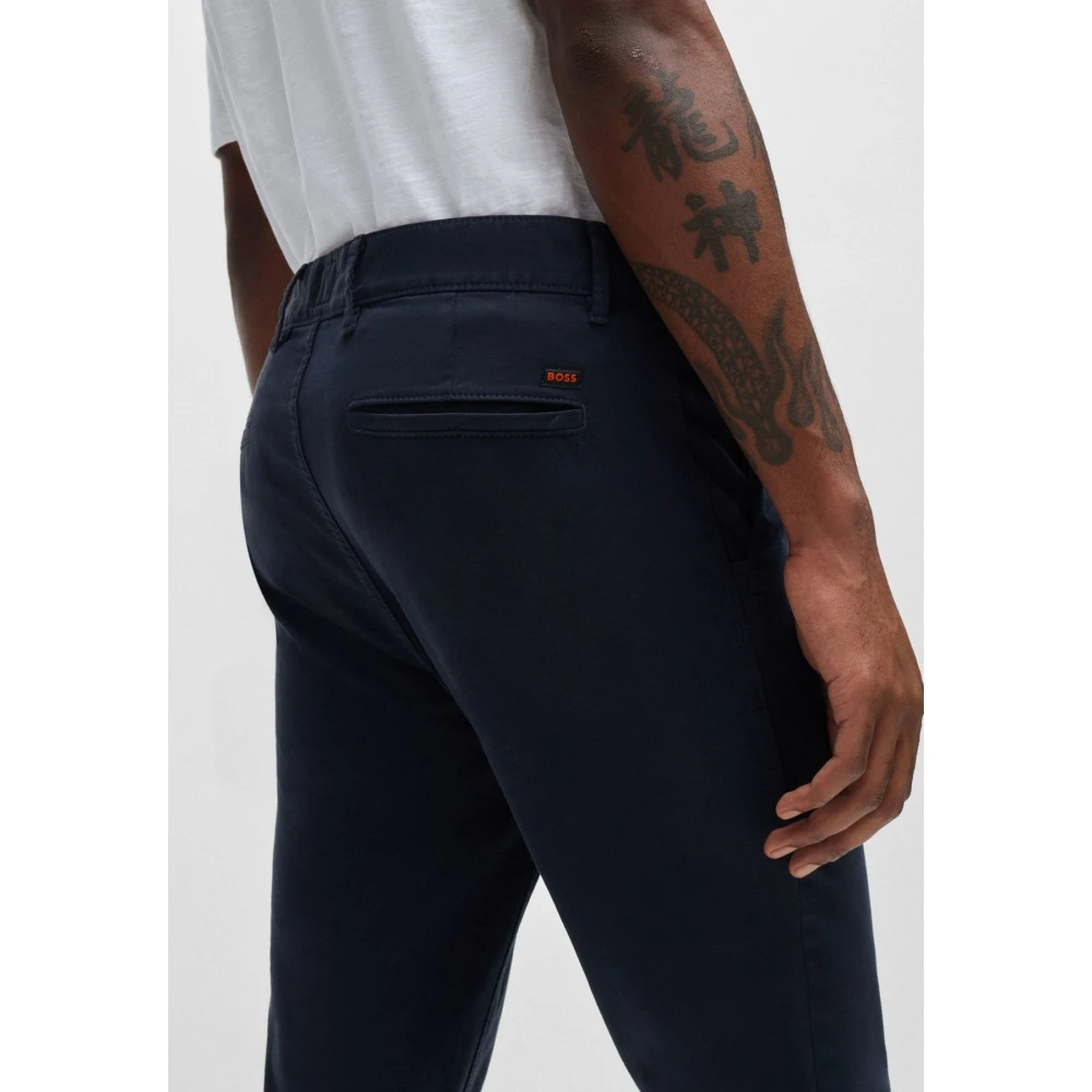 Hugo Boss Slim Chino Broek voor Mannen Blue Heren