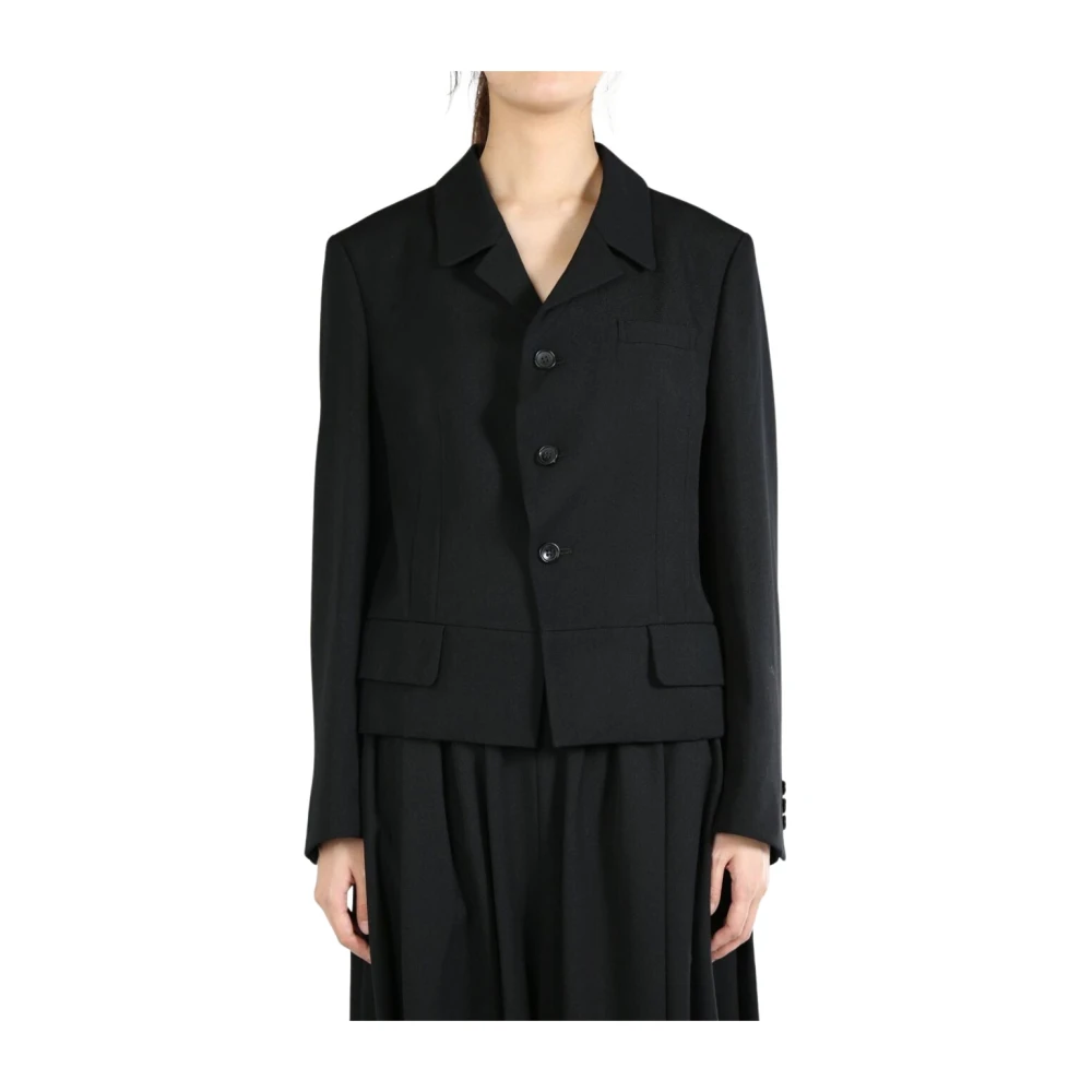 Comme des Garçons Wollen Jas Black Dames