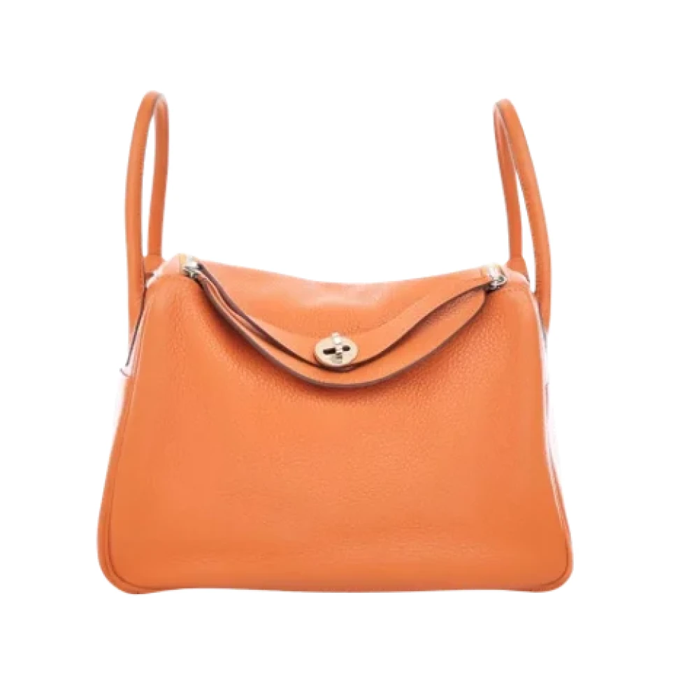 Hermès Vintage Pre-owned Leather handbags Orange Dames