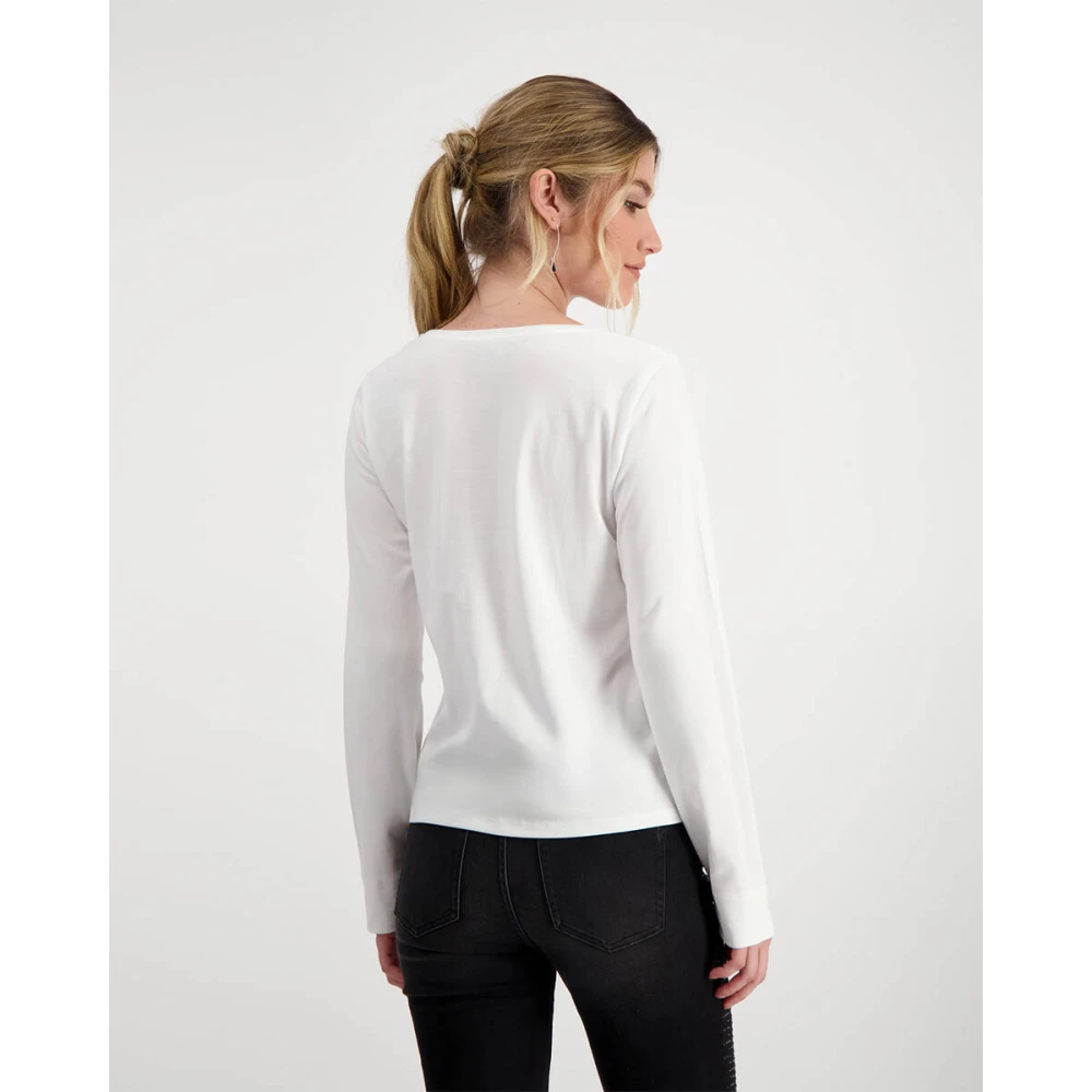 monari Stijlvolle Pullover T-shirt White Dames