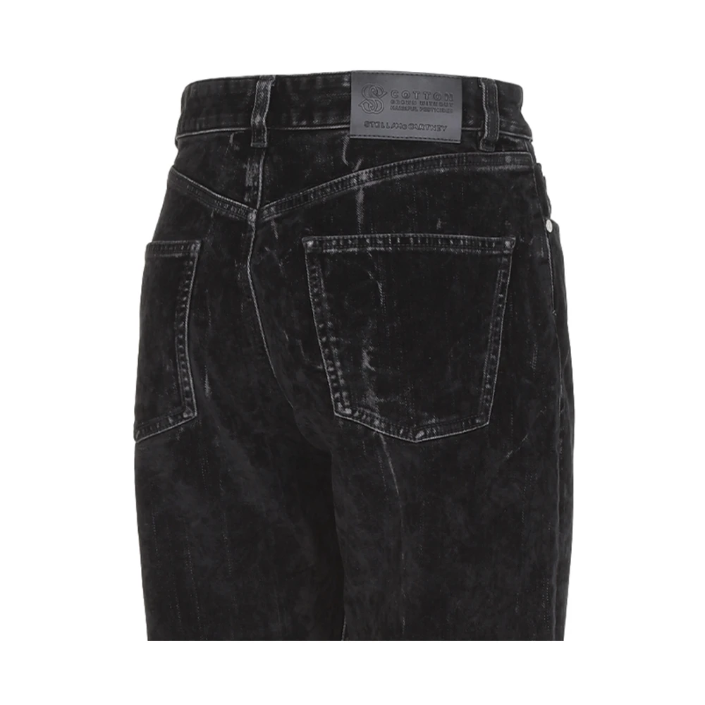 Stella Mccartney Zwarte Jeans met Hoge Taille Black Dames