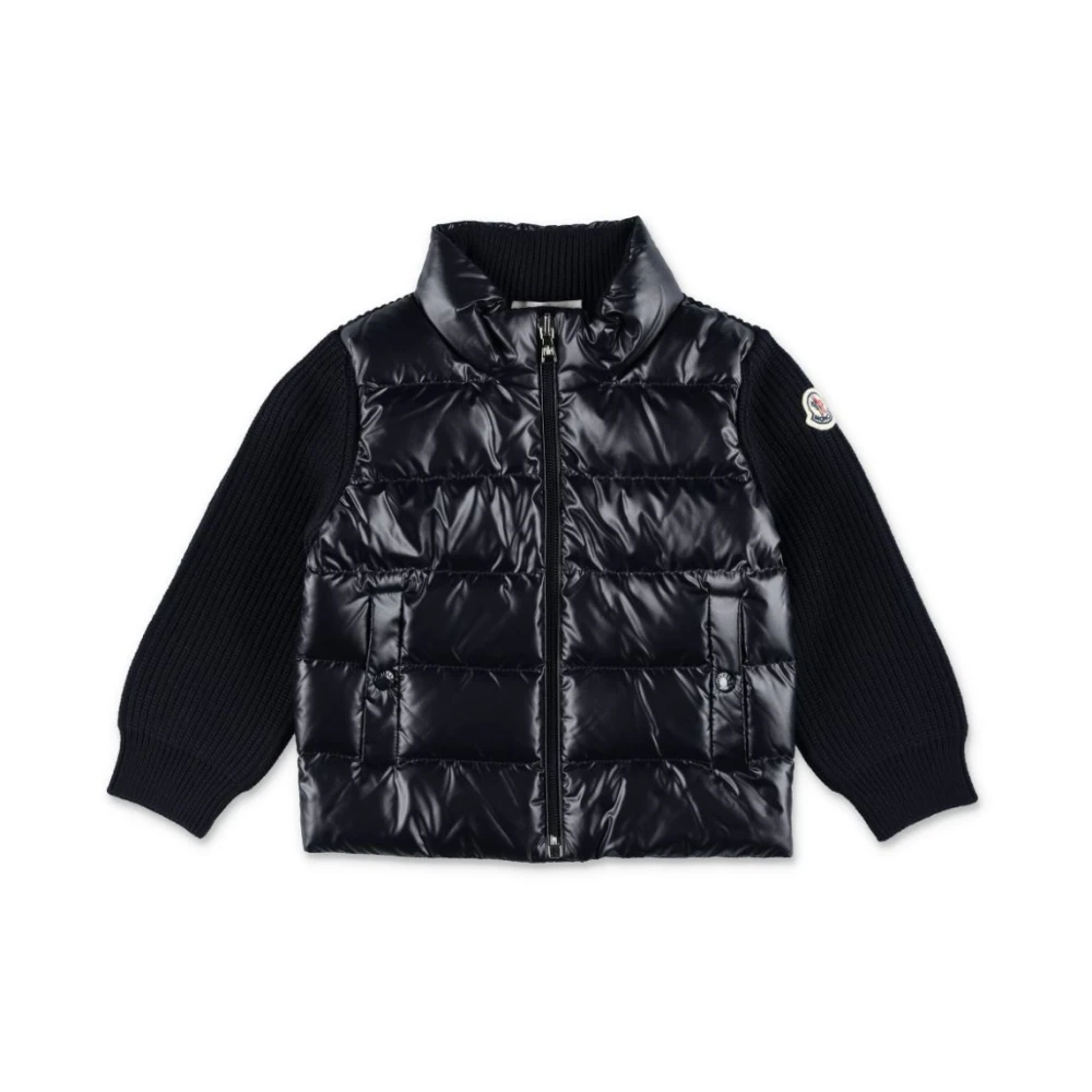 Moncler Vadderad Tröja med Logopatch Black, Unisex