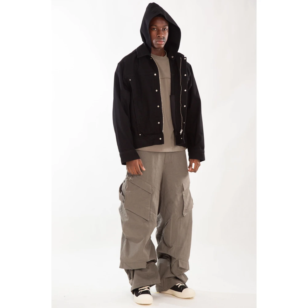 Heliot Emil Denim Hooded Jacket in Blk01 Black Heren