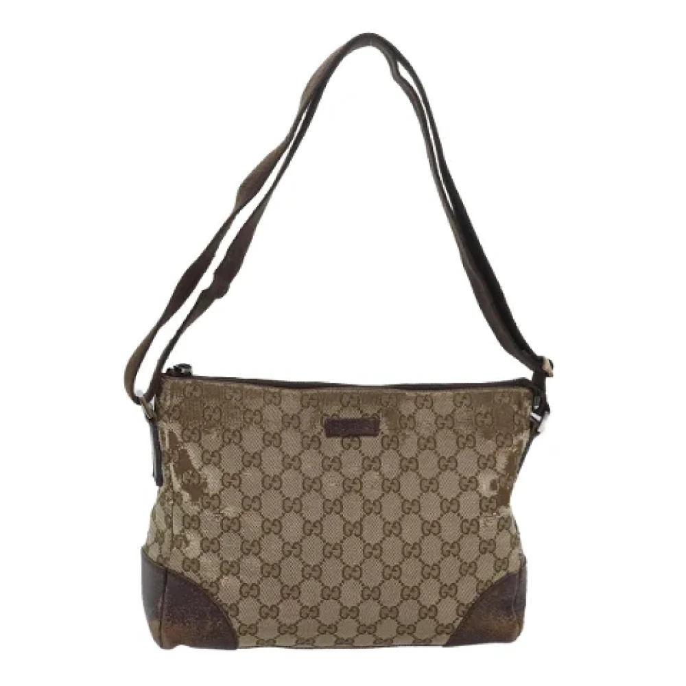 Gucci Vintage Pre-owned Canvas gucci-vskor Beige, Dam