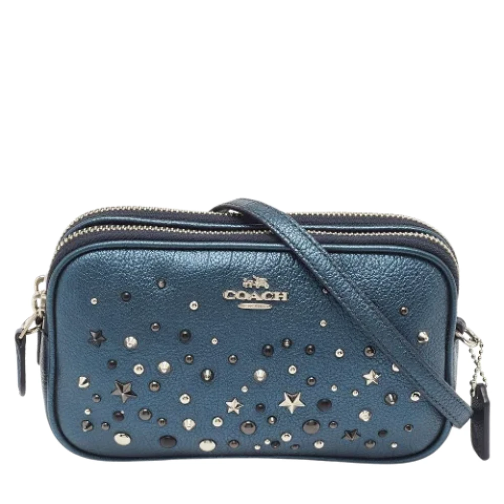 Coach Pre-owned Leather crossbody-bags Blue Dames