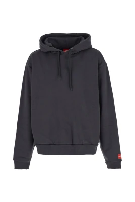 Grå Tröjor Röd Box Hoodie
