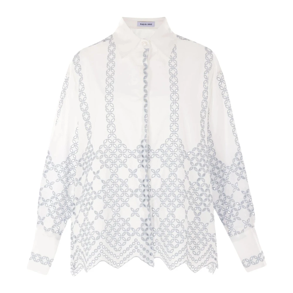 Raquel Diniz Overhemd met knoopsluiting en Engelse stiksels Multicolor Dames