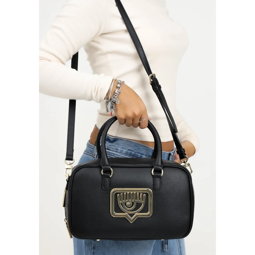 Chiara Ferragni Collection Zwarte Shopper Tas Eyelike Logo Black Dames