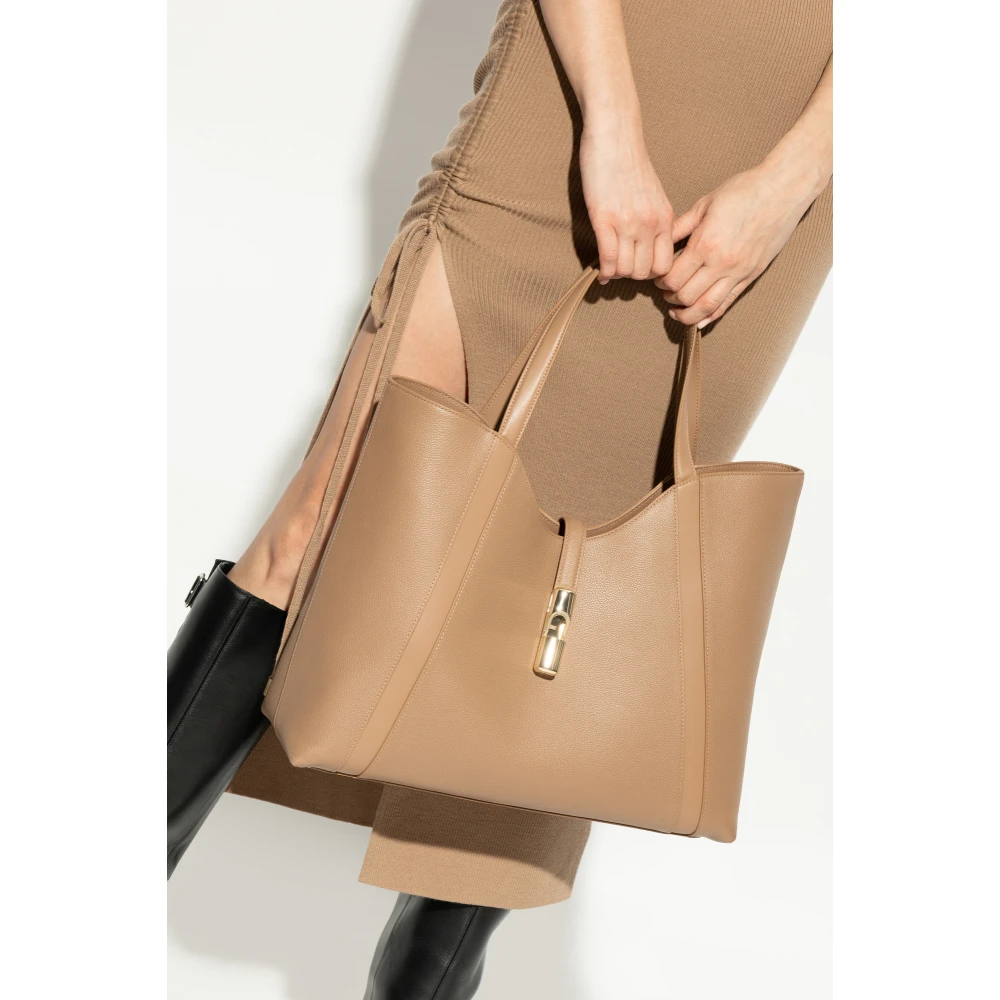 Furla Tas Goccia XL Beige Dames