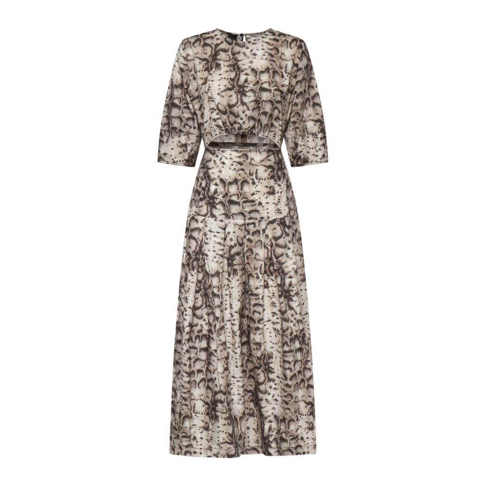 Pinko Multicolor Midi Dresses, Female, L, Poplin Cotton Dress