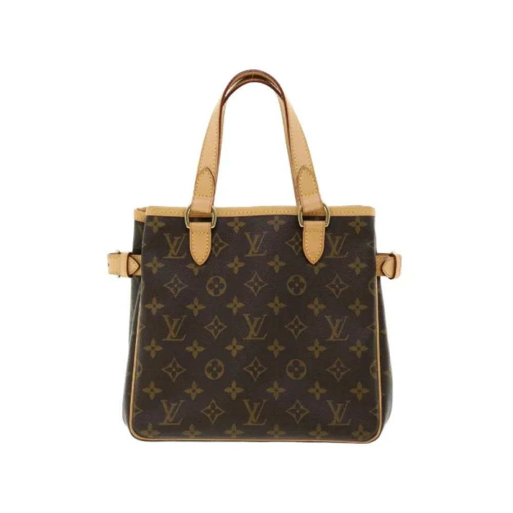 Louis Vuitton Vintage Tweedehands Brunt Lerret Louis Vuitton Batignolles Schoudertas Brown Dames