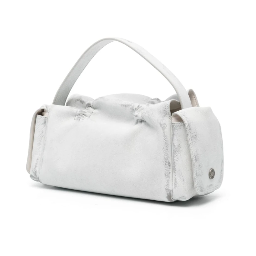 Acne Studios Witte leren multipocket tas White Dames
