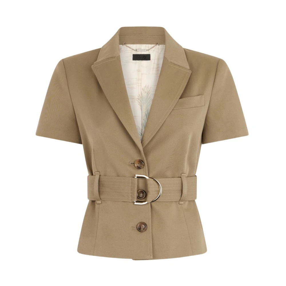Liu Jo Women's Beige Blazers, L, Green Jacket For
