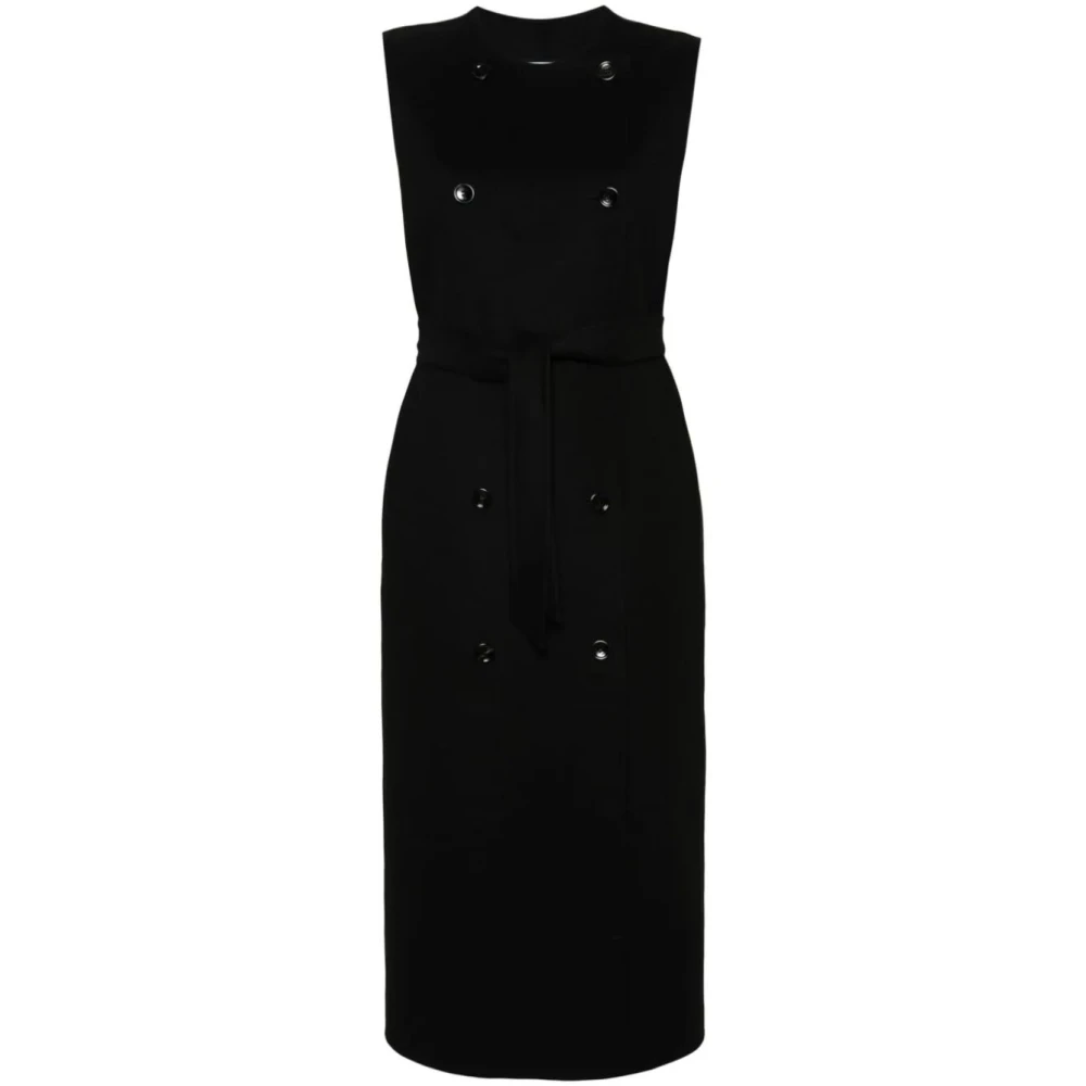 Max Mara Blauwe Stijlvolle Jurk Black Dames